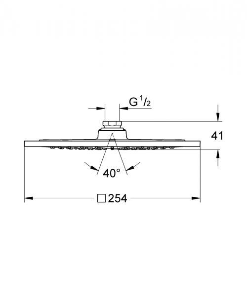 Outlet - Grohe Rainshower F-Series hovedbruser - Krom Outlet - Grohe Rainshower F-Series hovedbruser - Krom
