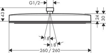 Hansgrohe Pulsify E 260 hovedbruser - Børstet bronze