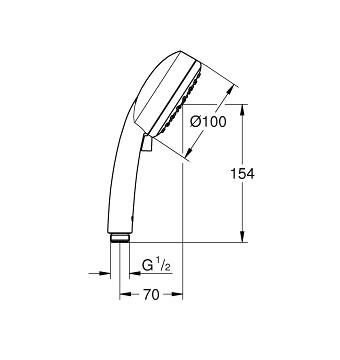 Grohe New Tempesta Cosmopolitan 100 håndbruser - 2 spray
