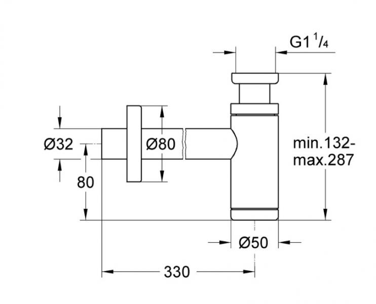 Grohe Vandlås håndvask 1 1/4" - Supersteel Grohe Vandlås håndvask 1 1/4" - Supersteel
