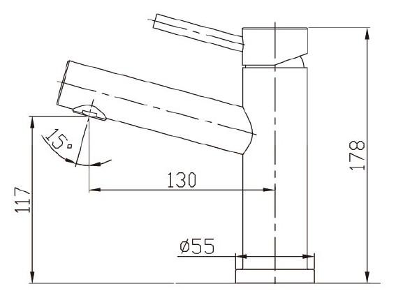 Nortiq Medan håndvaskarmatur m/bundventil - Børstet messing Nortiq Medan håndvaskarmatur m/bundventil - Børstet messing