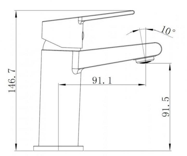 Nortiq håndvaskarmatur U/bundventil - Børstet messing Nortiq håndvaskarmatur U/bundventil - Børstet messing