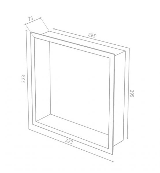 Damixa Zen badeværelseshylde til indbygning - Firkantet - Børstet kobber Damixa Zen badeværelseshylde til indbygning - Firkantet - Børstet kobber