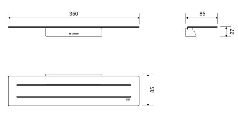 Unidrain Reframe sæbehylde - Messing Unidrain Reframe sæbehylde - Messing