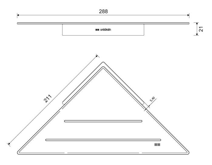 Unidrain ReFrame hjørnehylde - Messing Unidrain ReFrame hjørnehylde - Messing