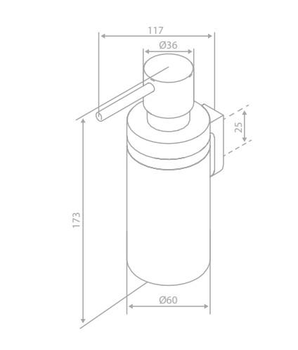 Damixa Zen sæbedispenser t/væg eller bord - Krom Damixa Zen sæbedispenser t/væg eller bord - Krom