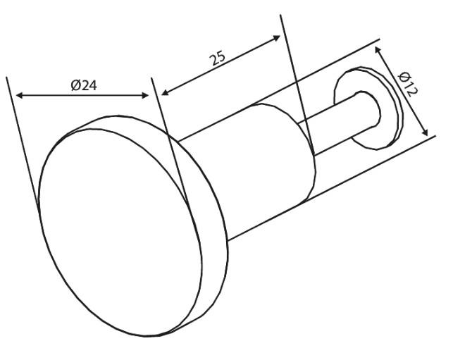 Damixa Zen møbelknop Ø24 mm - Krom