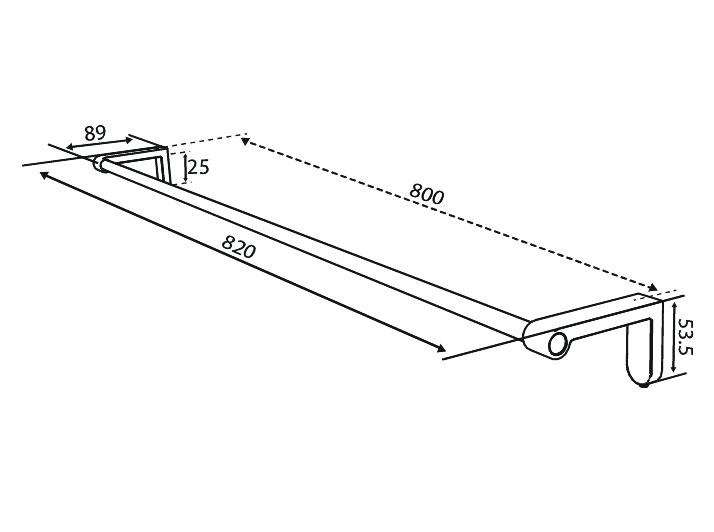Damixa Zen håndklædestang 800 mm - Steel Damixa Zen håndklædestang 800 mm - Steel
