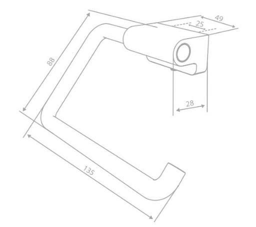 Damixa Zen toiletrulleholder - Mat sort Damixa Zen toiletrulleholder - Mat sort