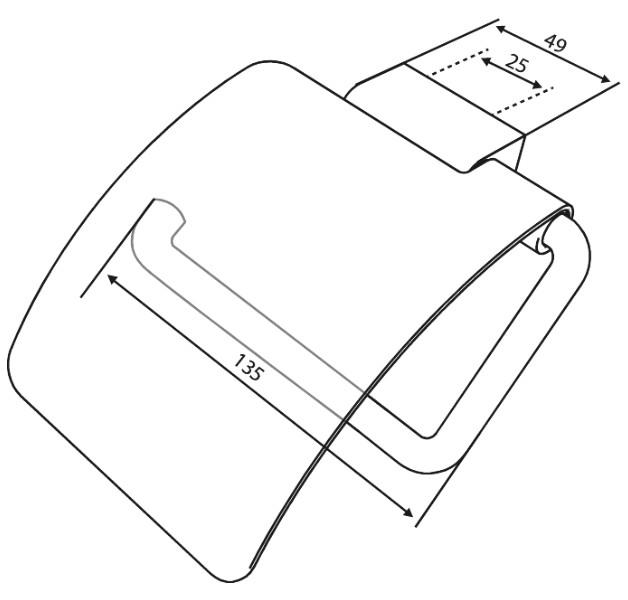 Damixa Zen toiletrulleholder m/låg - Steel Damixa Zen toiletrulleholder m/låg - Steel