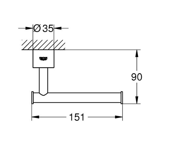 Grohe Atrio toiletpapirholder - Steel Grohe Atrio toiletpapirholder - Steel
