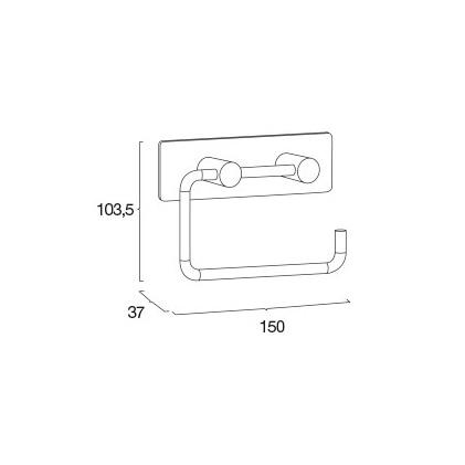 Pressalit toiletpapirholder m/bagplade - Poleret rustfrit stål Pressalit toiletpapirholder m/bagplade - Poleret rustfrit stål