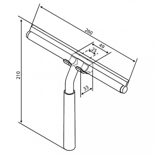Damixa Zen bruseskraber m/holder - Steel Damixa Zen bruseskraber m/holder - Steel