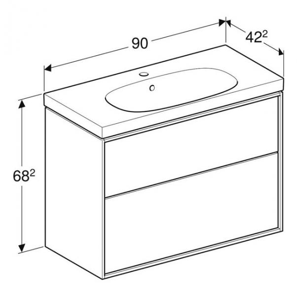 Ifö Sense Art 90 kompakt møbelpakke - Mat hvid Ifö Sense Art 90 kompakt møbelpakke - Mat hvid
