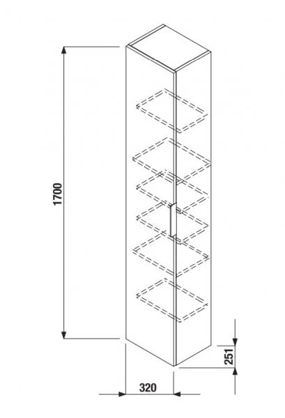 Laufen Jika Cube højskab - Hvid Laufen Jika Cube højskab - Hvid