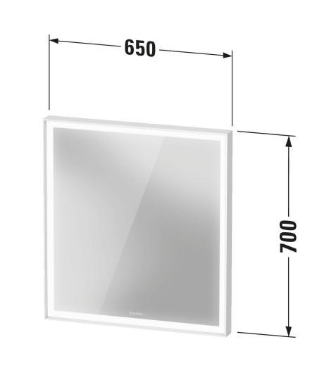 Duravit L-Cube spejl m/lys og sensor 65 x 70 - Hvid