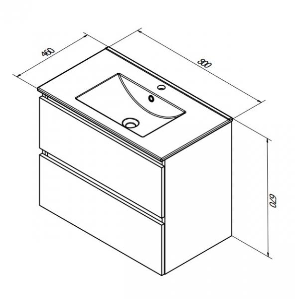 Sanibell Basicline møbelsæt 80 - Whiskey eg Sanibell Basicline møbelsæt 80 - Whiskey eg