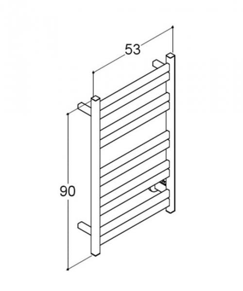 Dansani Luna Viti håndklædetørrer 90x53 cm - Sort Dansani Luna Viti håndklædetørrer 90x53 cm - Sort