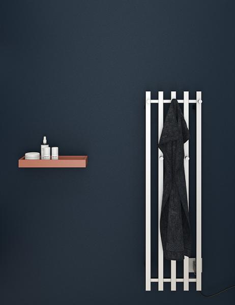 Dansani Luna Kvika håndklædetørrer m/timer - 33x120 cm - Rustfri stål