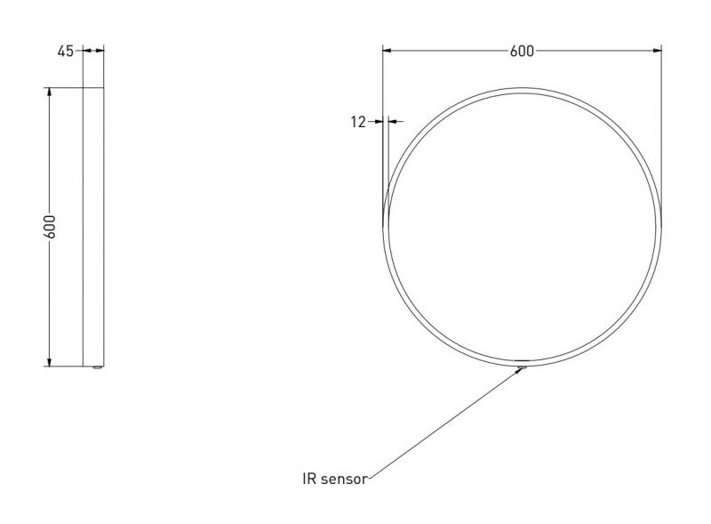 Sanibell Ink SP24 rundt spejl m/lys, varme og sensor Ø60 - Børstet mat guld Sanibell Ink SP24 rundt spejl m/lys, varme og sensor Ø60 - Børstet mat guld
