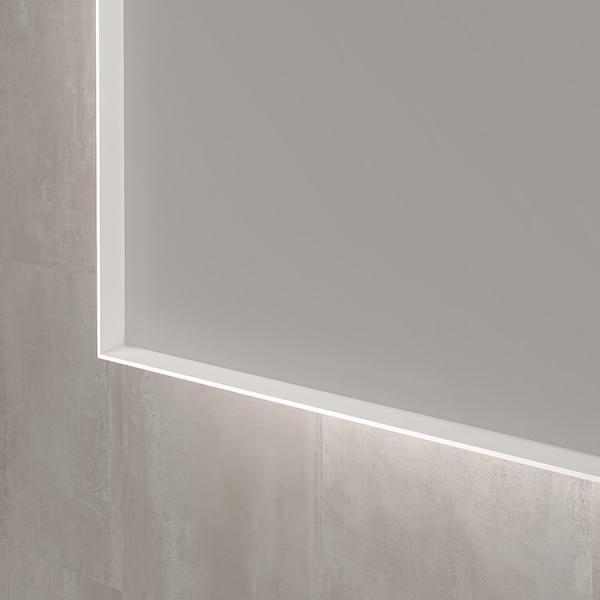 Sanibell Ink SP32 firkantet spejl m/backlight, varme og sensor 90 x 80 cm - Mat hvid Sanibell Ink SP32 firkantet spejl m/backlight, varme og sensor 90 x 80 cm - Mat hvid