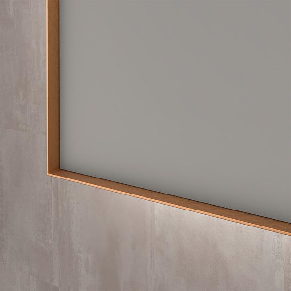 Sanibell Ink SP32 firkantet spejl m/backlight, varme og sensor 120 x 80 cm - Børstet kobber Sanibell Ink SP32 firkantet spejl m/backlight, varme og sensor 120 x 80 cm - Børstet kobber