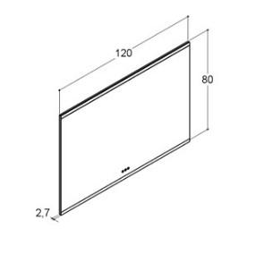 Dansani Panorama spejl med lysstyring - 120 Dansani Panorama spejl med lysstyring - 120