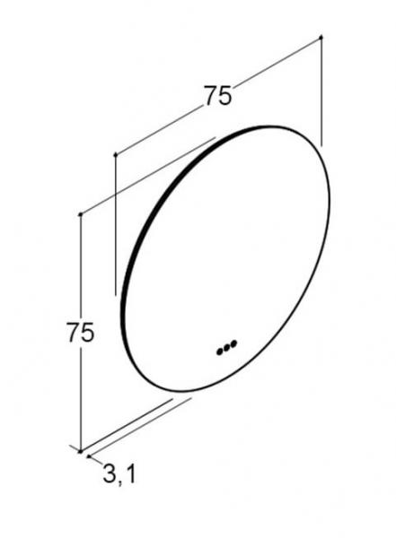 Dansani Corona rundt spejl m/lysstyring - 75 cm Dansani Corona rundt spejl m/lysstyring - 75 cm