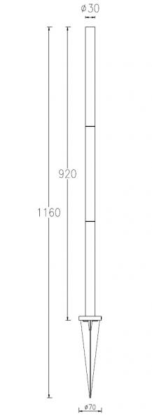 Lutec Solar enkelt spyd Lutec Solar enkelt spyd