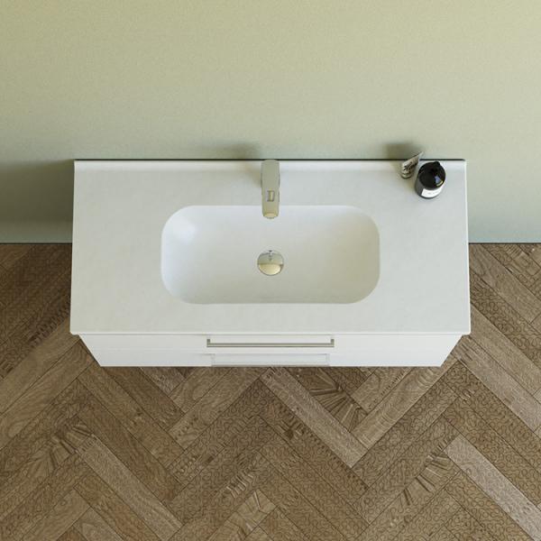 Dansani Mido+ 100 møbelsæt m/Kantate vask - Mat hvid Dansani Mido+ 100 møbelsæt m/Kantate vask - Mat hvid