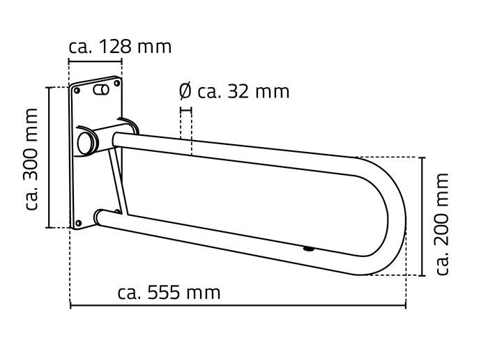 Ridder Assistent væggreb t/bad - Hvid