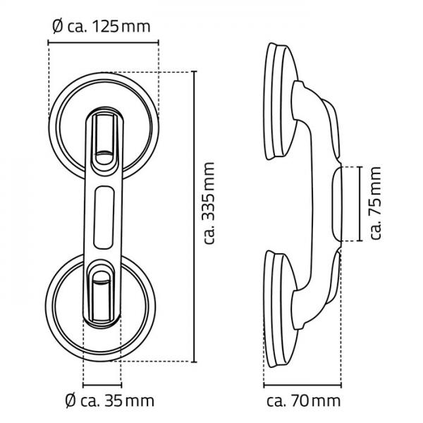 Ridder Assistent badekarsgreb m/sugekop - Sort Ridder Assistent badekarsgreb m/sugekop - Sort