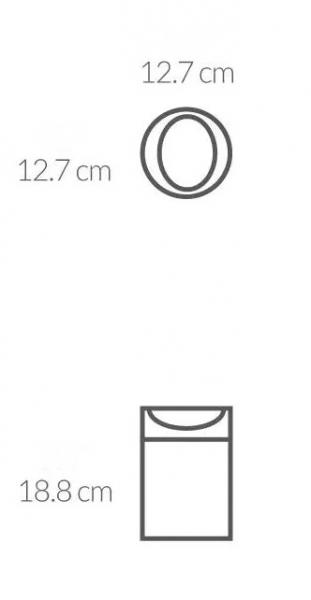 Simplehuman mini affaldsspand m/vippelåg - Børstet stål Simplehuman mini affaldsspand m/vippelåg - Børstet stål