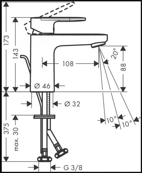 Badeværelse makeover - 121 cm bordplade m/vask og mat sort armatur Badeværelse makeover - 121 cm bordplade m/vask og mat sort armatur
