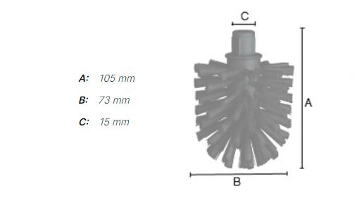 Smedbo løst børstehoved til WC-børste - Sort
