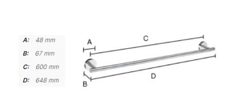 Smedbo Home håndklædestang - Mat sort Smedbo Home håndklædestang - Mat sort