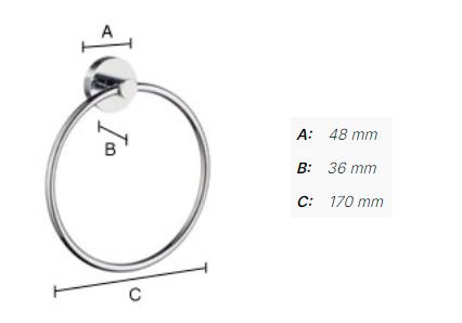Smedbo Home håndklædering - Børstet messing Smedbo Home håndklædering - Børstet messing