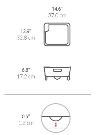 Simplehuman kompakt opvaskestativ i plast - Hvid Simplehuman kompakt opvaskestativ i plast - Hvid
