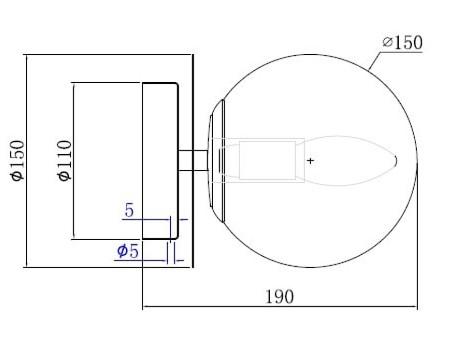 Cassøe Muro væglampe - Hvidt glas/sort base Cassøe Muro væglampe - Hvidt glas/sort base