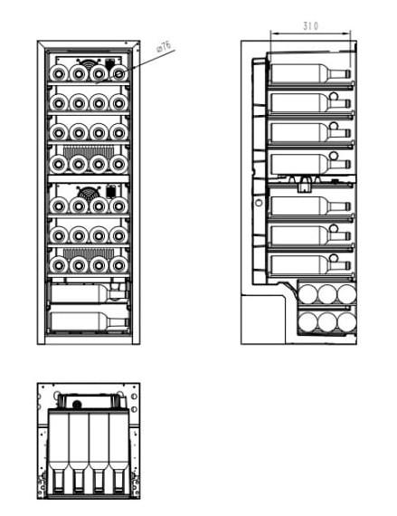 Cavin Northern Collection 39 fritstående vinkøleskab m/2 zoner - Sort Cavin Northern Collection 39 fritstående vinkøleskab m/2 zoner - Sort