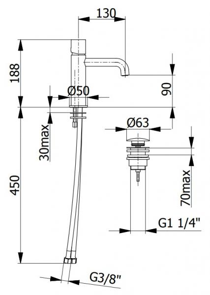 Cassøe One håndvaskarmatur - Børstet messing PVD Cassøe One håndvaskarmatur - Børstet messing PVD