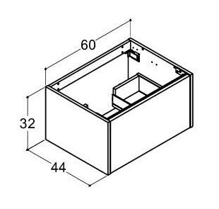 Dansani Luna Classic 60 underskab m/skuffe - Valgfri farve Dansani Luna Classic 60 underskab m/skuffe - Valgfri farve