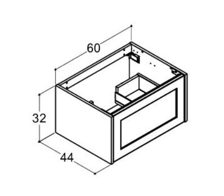 Dansani Luna Classic 60 underskab m/skuffe og rammefront - Valgfri farve Dansani Luna Classic 60 underskab m/skuffe og rammefront - Valgfri farve