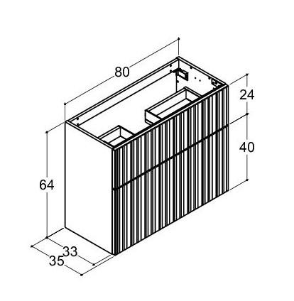 Dansani Vaskeskab 2sk. (24+40) 64*80*35 cm Dansani Vaskeskab 2sk. (24+40) 64*80*35 cm