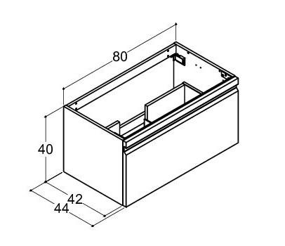Dansani Vaskeskab 1sk. 40*80*44 cm Dansani Vaskeskab 1sk. 40*80*44 cm