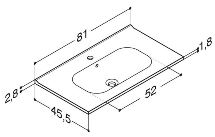 Dansani Luna Urban 80 møbelsæt m/Kantate vask og integrerede greb - Hvid mat Dansani Luna Urban 80 møbelsæt m/Kantate vask og integrerede greb - Hvid mat