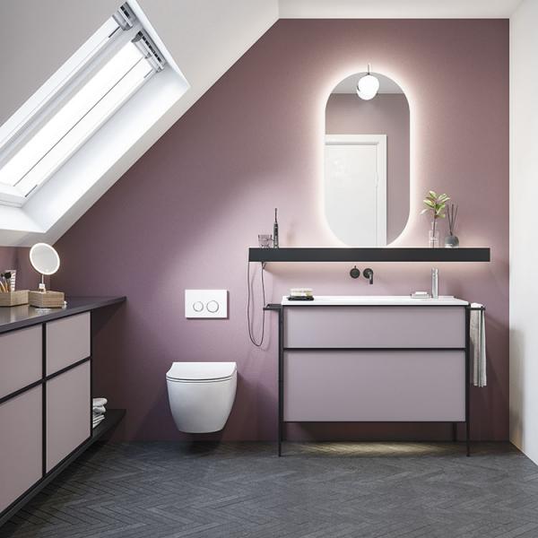 Dansani Luna Urban 100 møbelsæt m/Kantate vask og håndklædeholder - Høj - Valgfri farve/sort ramme Dansani Luna Urban 100 møbelsæt m/Kantate vask og håndklædeholder - Høj - Valgfri farve/sort ramme