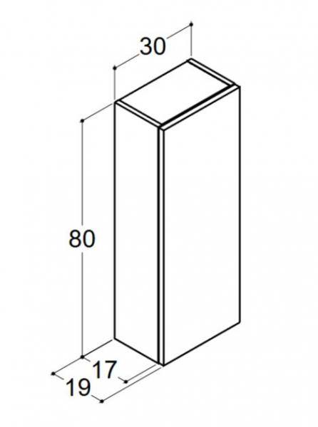 Dansani Luna Urban overskab - Venstrehængslet - Grå mat Dansani Luna Urban overskab - Venstrehængslet - Grå mat
