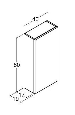 Dansani Luna Urban overskab - Højrehængslet - Sort eg