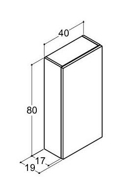 Dansani Luna Urban overskab - Højrehængslet - Varm eg Dansani Luna Urban overskab - Højrehængslet - Varm eg